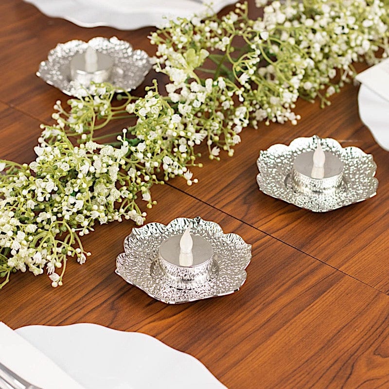 3 Metal 5 in Plum Blossom Votive Candle Holders Centerpieces