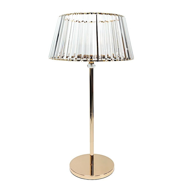 38 inch Gold Crystal Pendant Candle Holders with Classic Empire Lamp Shade Style