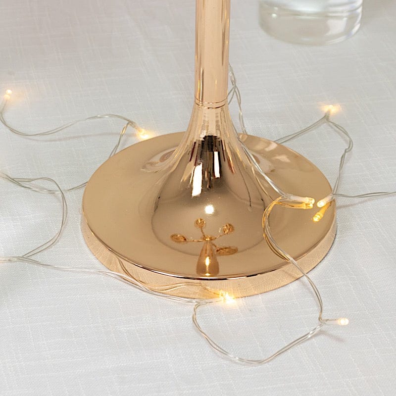 40 in tall 5-Arm Gold Metal Candle Holder with Crystal Pendant Glass Shades