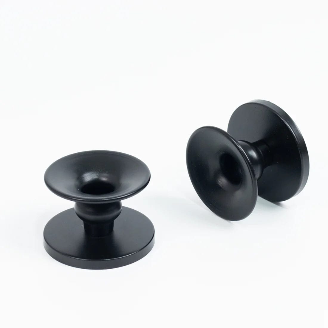 6 Reversible Metal Candle Holders Pillar and Taper Candlestick Stands
