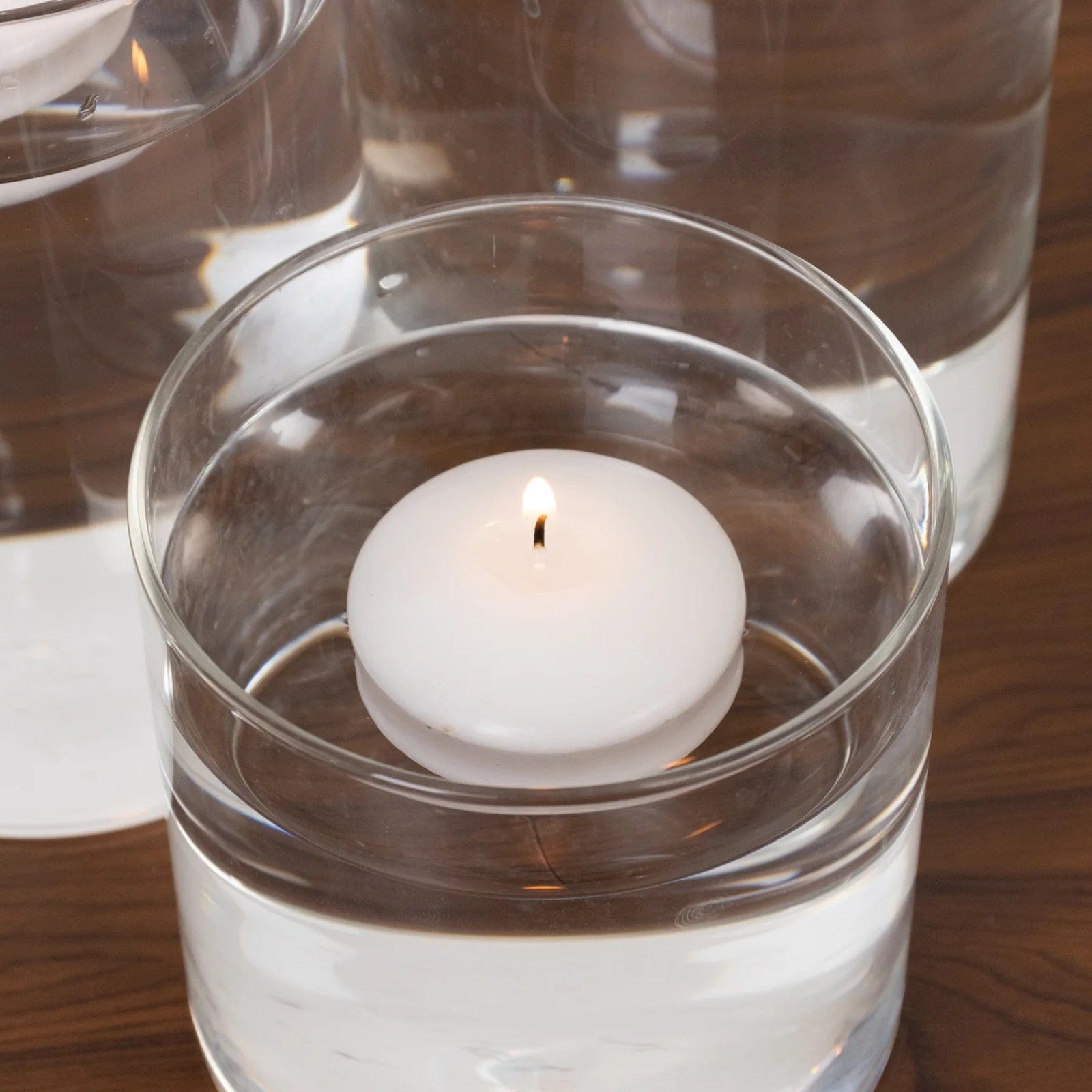 12 Dripless 2 in Unscented Wax Discs Floating Candles