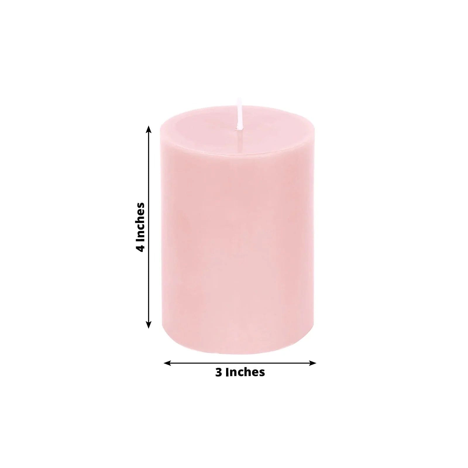 12 Dripless Round Unscented Pillar Candles