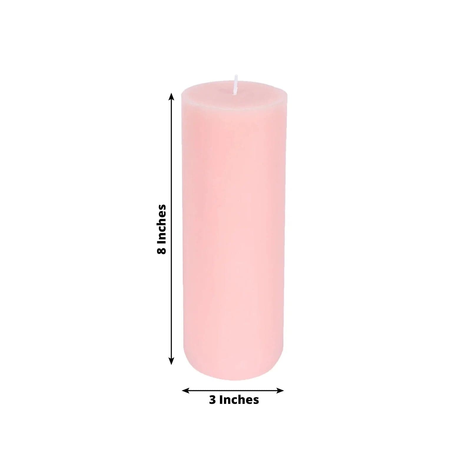 12 Dripless Round Unscented Pillar Candles