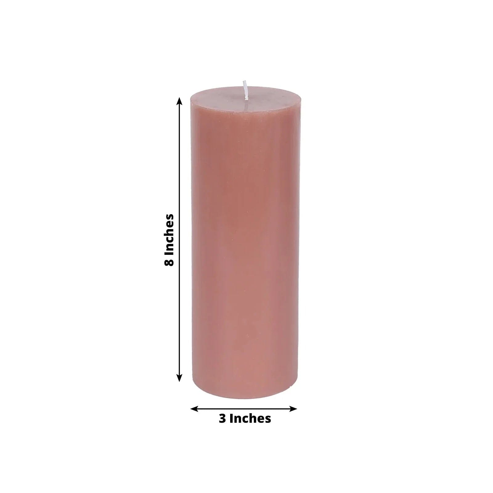 12 Dripless Round Unscented Pillar Candles
