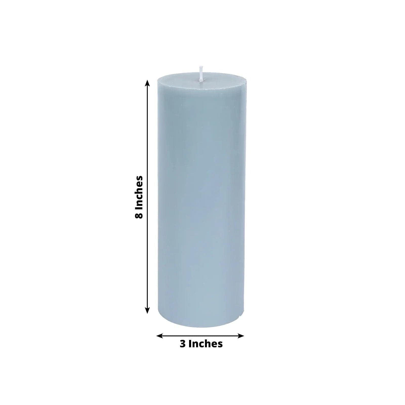 12 Dripless Round Unscented Pillar Candles