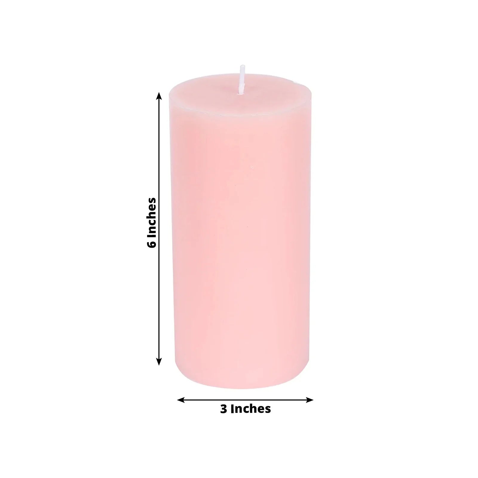 12 Dripless Round Unscented Pillar Candles