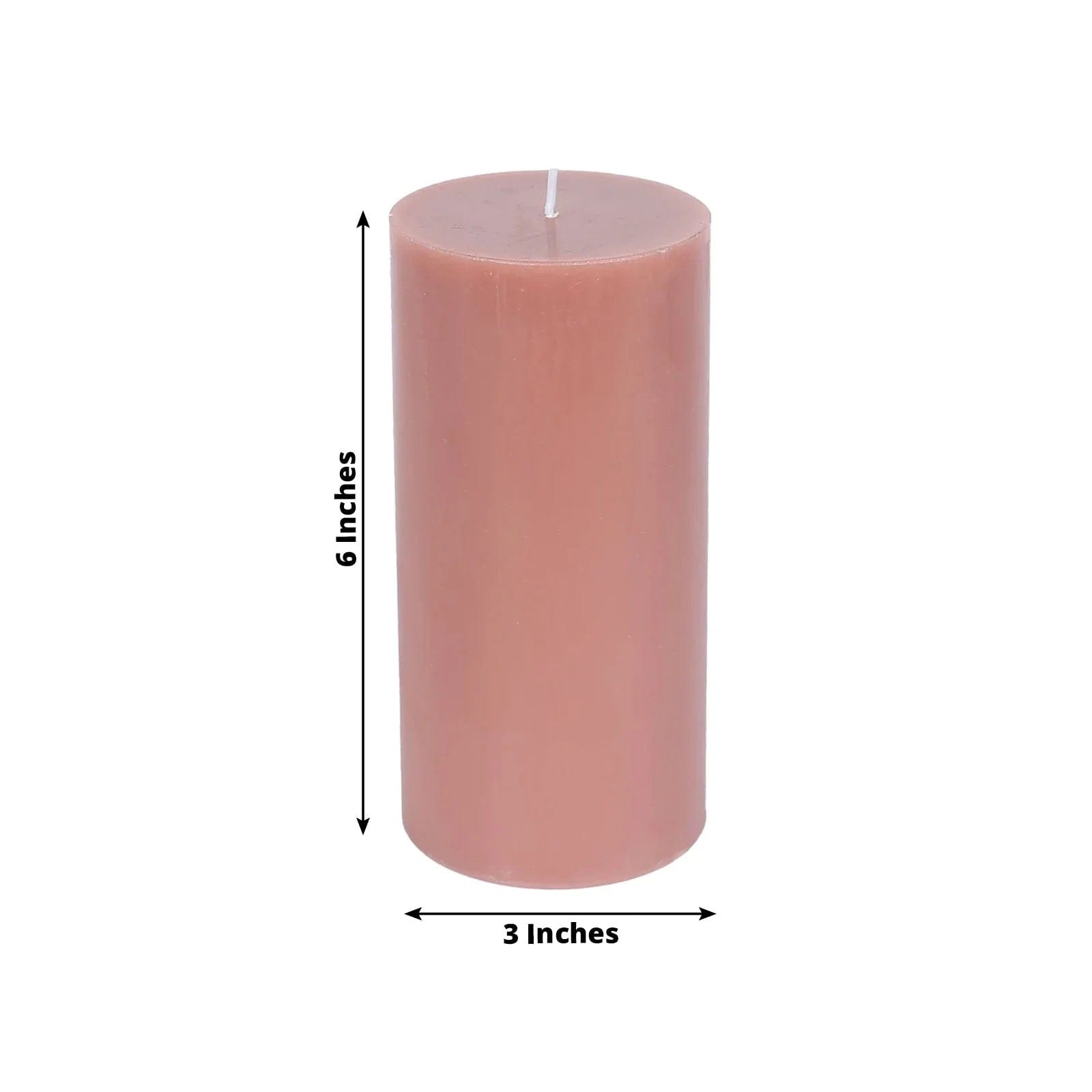 12 Dripless Round Unscented Pillar Candles