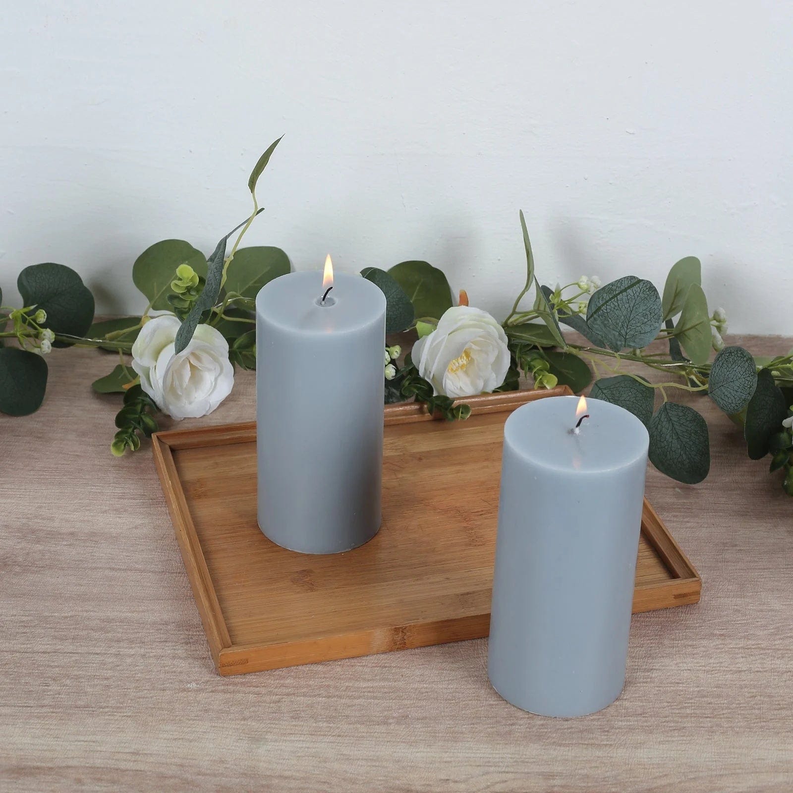 12 Dripless Round Unscented Pillar Candles