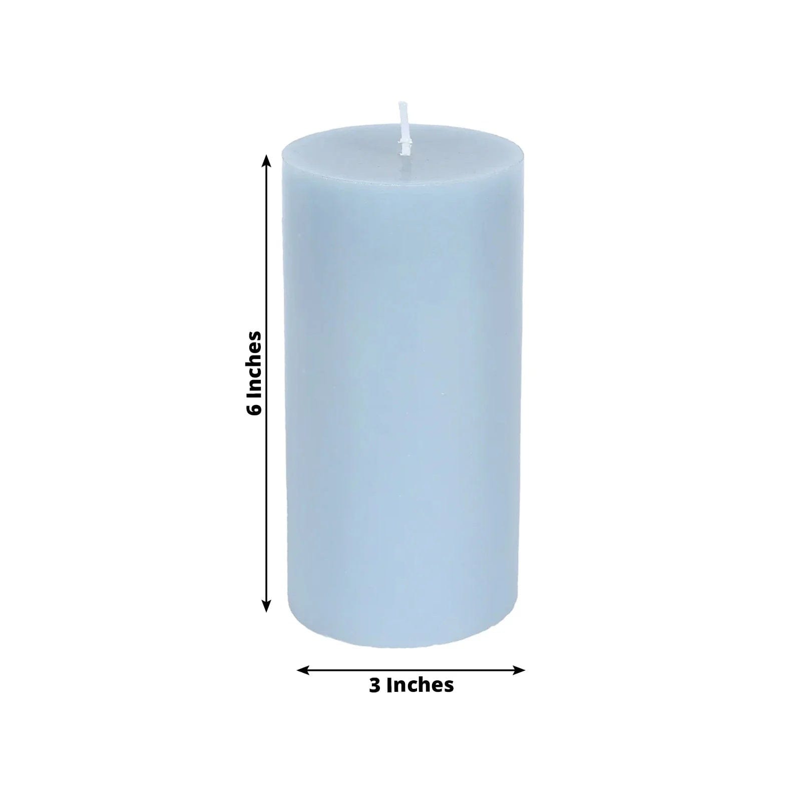 12 Dripless Round Unscented Pillar Candles
