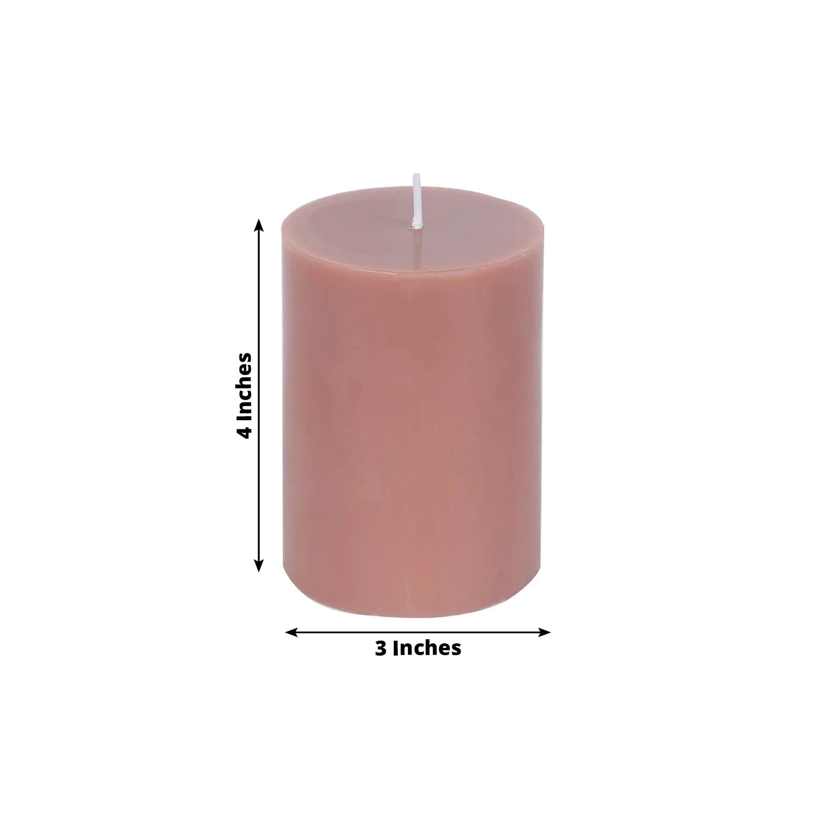 12 Dripless Round Unscented Pillar Candles
