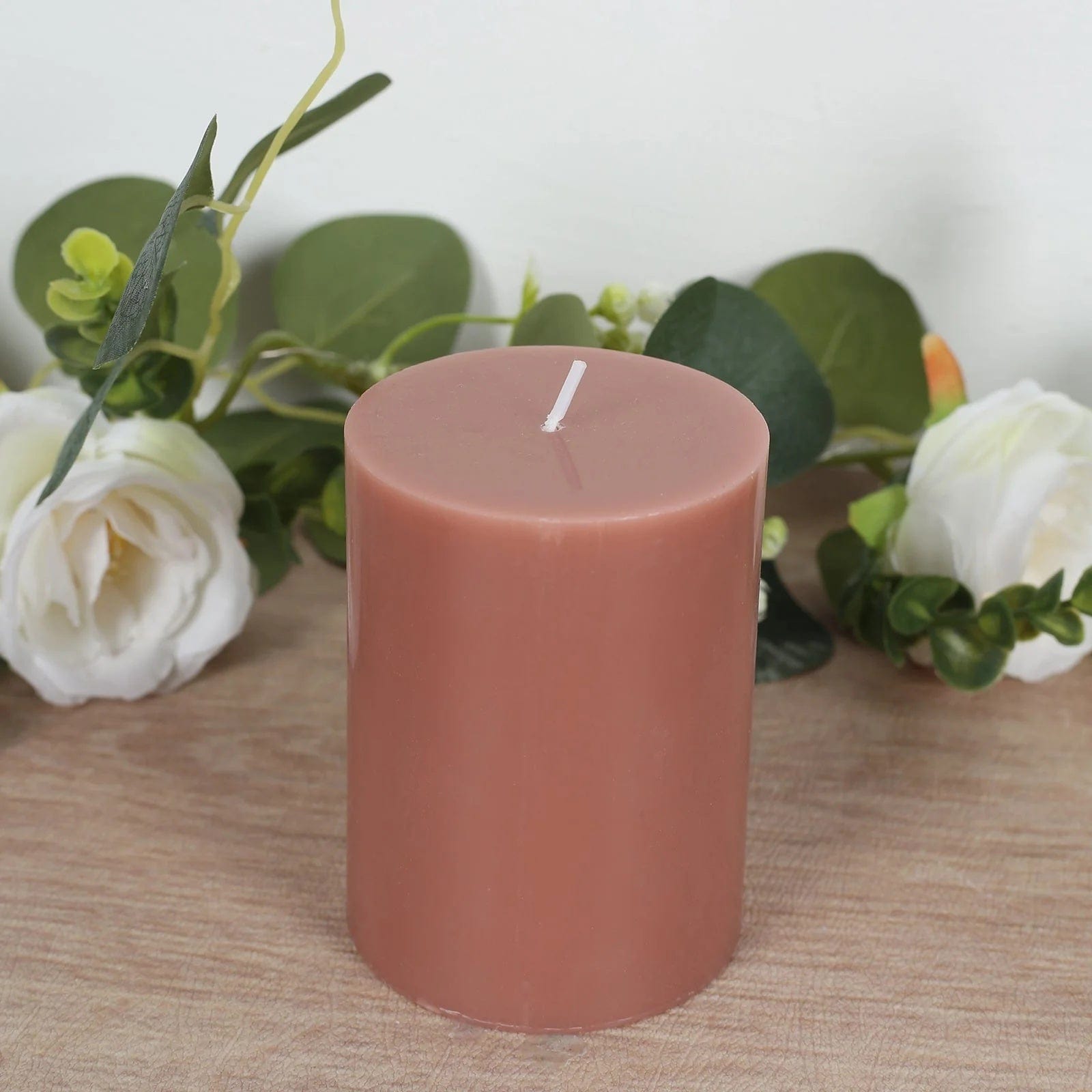 12 Dripless Round Unscented Pillar Candles