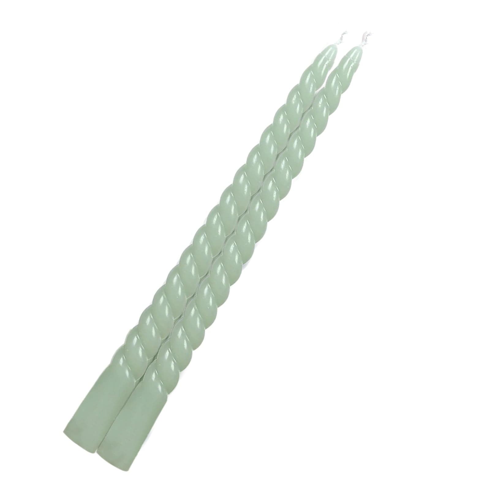 12 Unscented 11 in Long Spiral Premium Wax Taper Candles