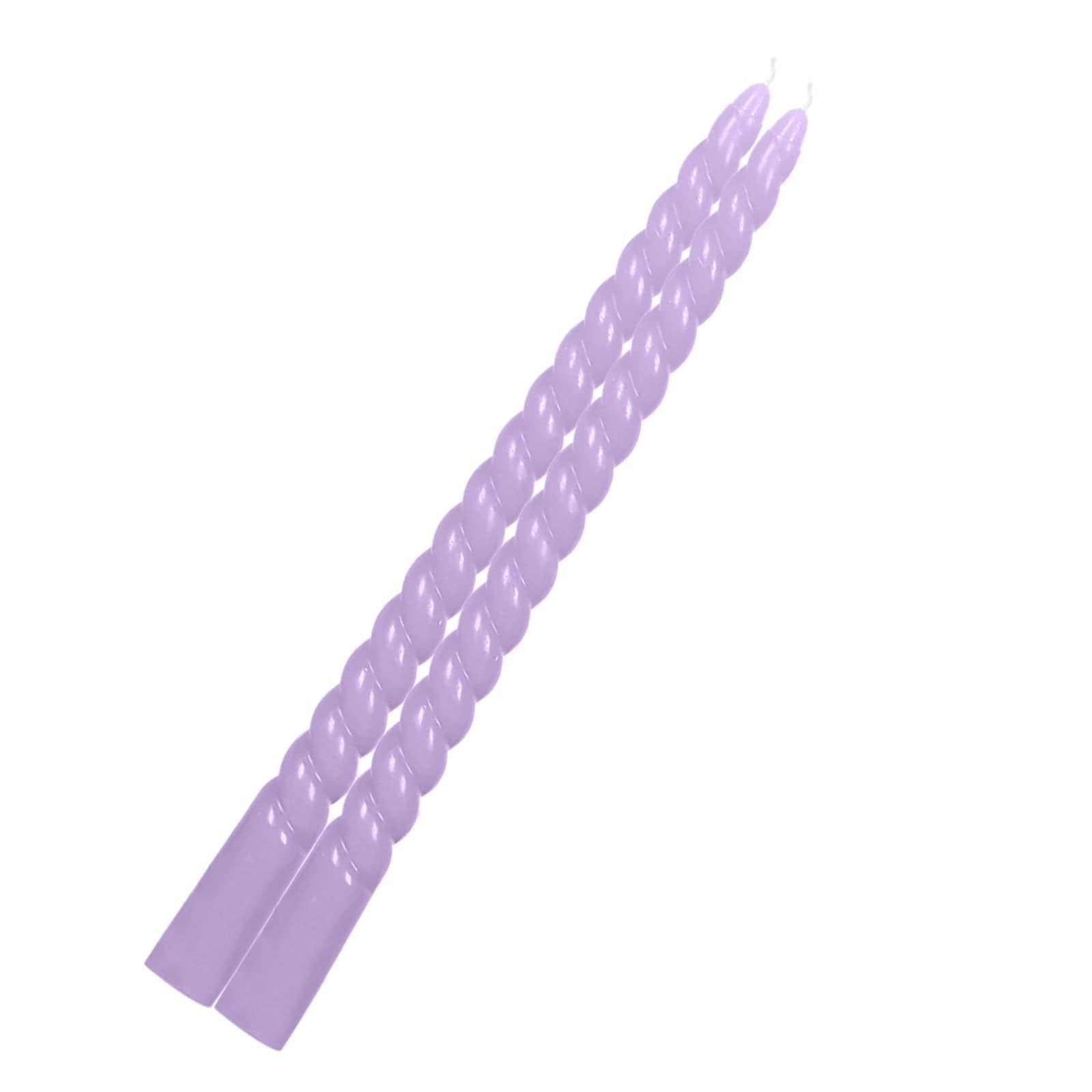 12 Unscented 11 in Long Spiral Premium Wax Taper Candles