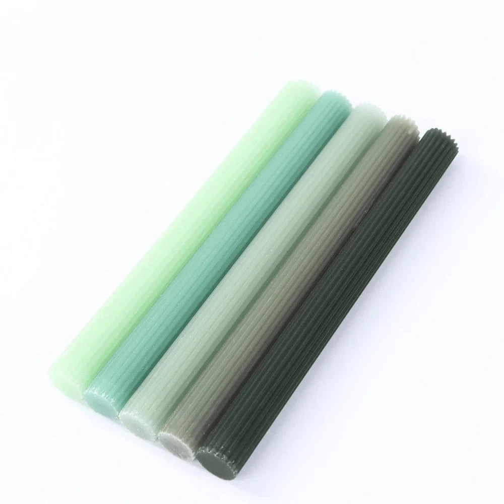 5 Unscented 9 in Premium Wax Taper Candles with Ribbed Design