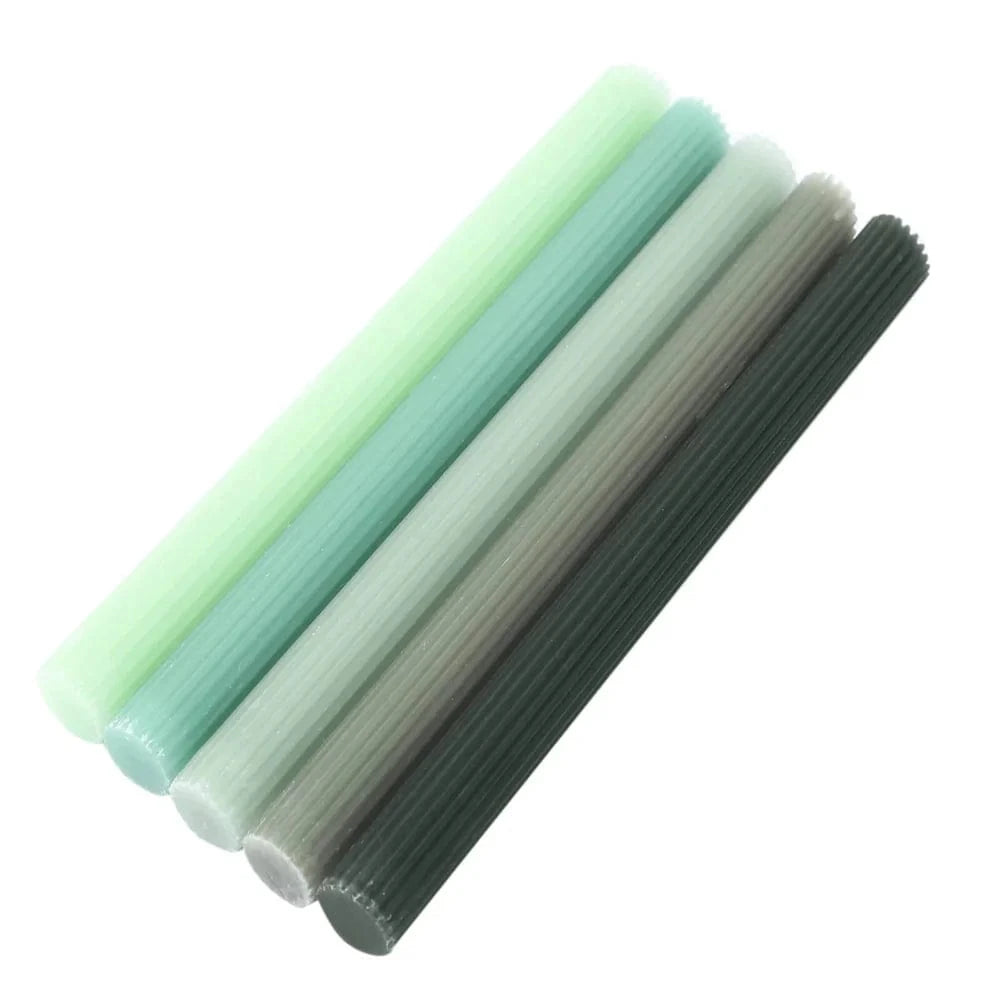 5 Unscented 9 in Premium Wax Taper Candles with Ribbed Design