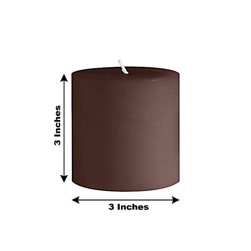 6 Dripless 3x3 in Round Unscented Pillar Candles