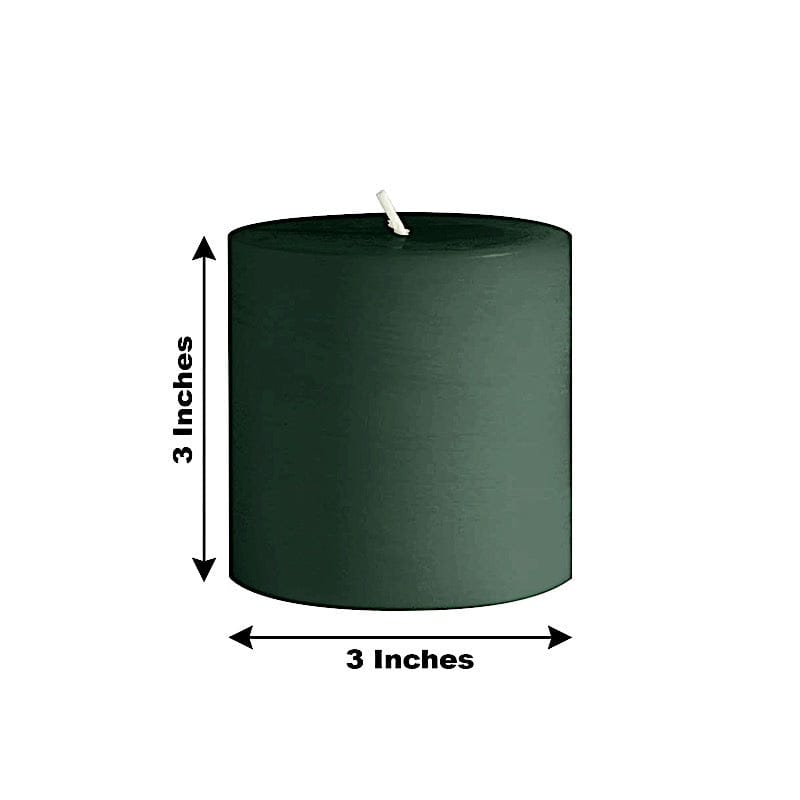 6 Dripless 3x3 in Round Unscented Pillar Candles