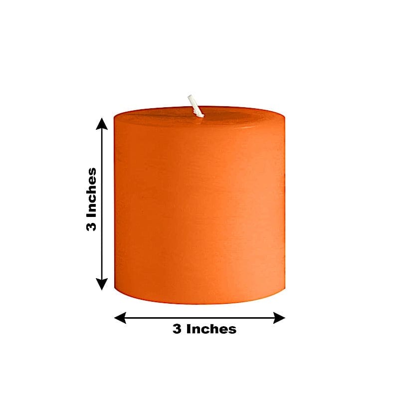 6 Dripless 3x3 in Round Unscented Pillar Candles