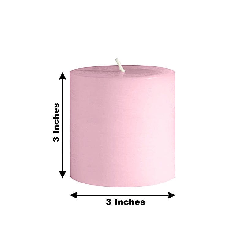 6 Dripless 3x3 in Round Unscented Pillar Candles