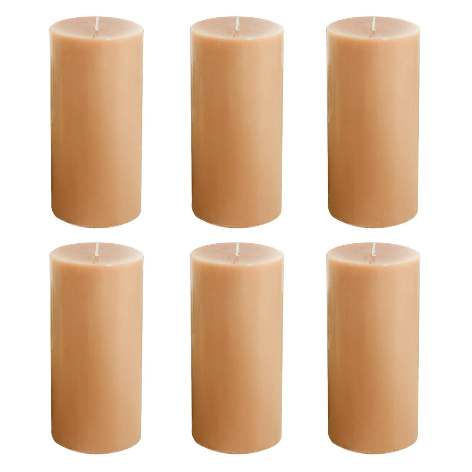 6 Dripless 3x6 in Round Unscented Pillar Candles