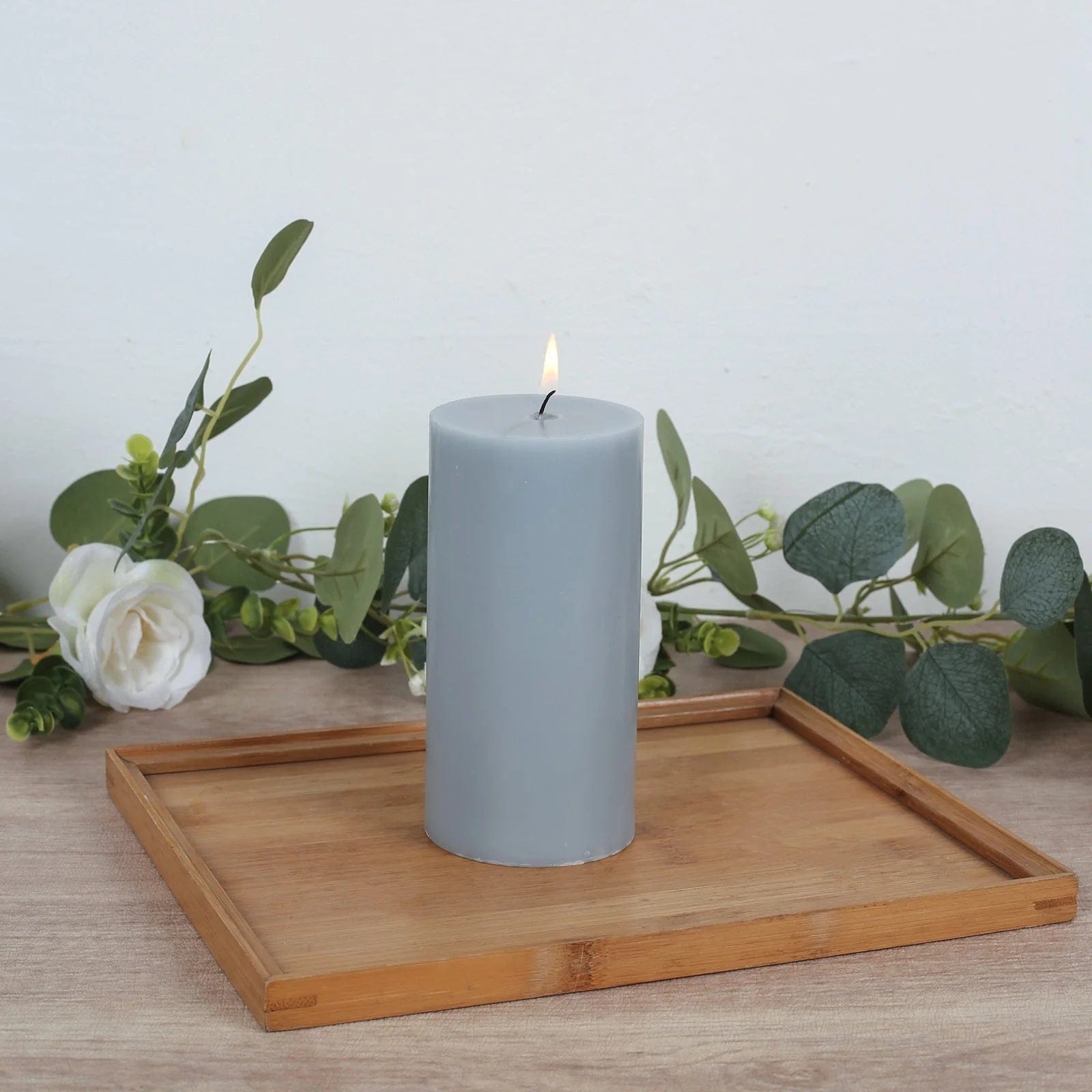 6 Dripless 3x6 in Round Unscented Pillar Candles