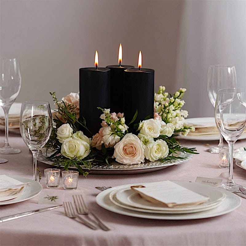 6 Dripless 3x6 in Round Unscented Pillar Candles