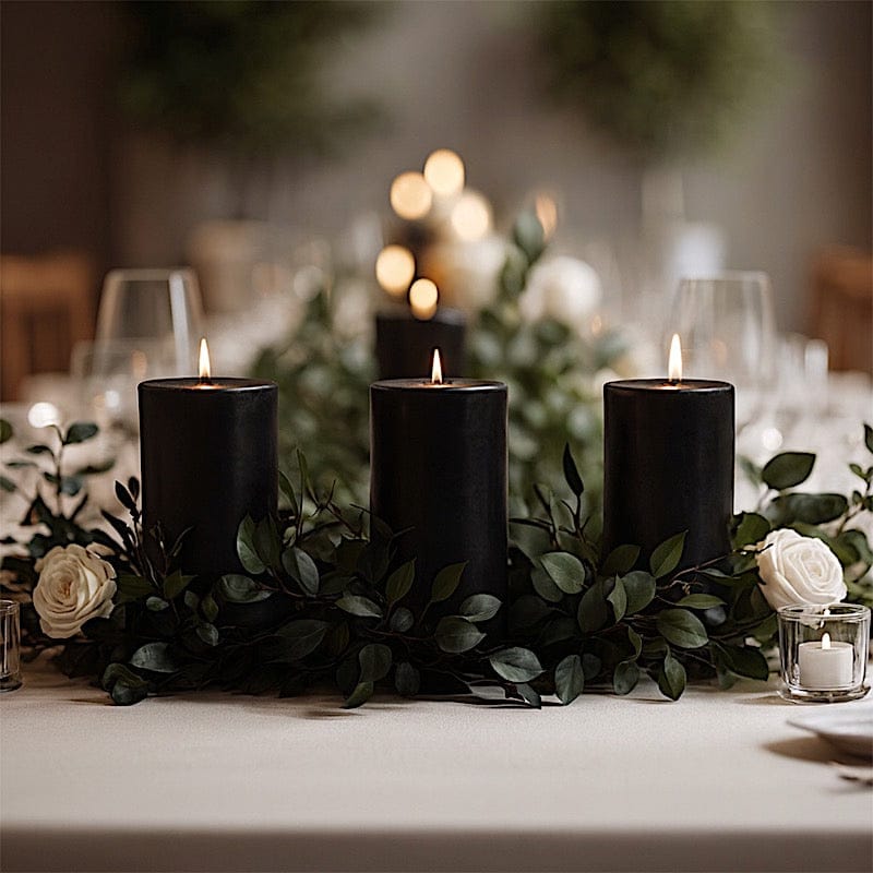 6 Dripless 3x6 in Round Unscented Pillar Candles