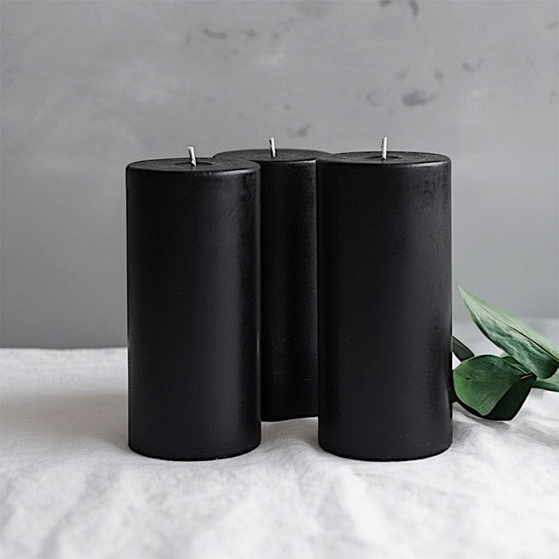 6 Dripless 3x6 in Round Unscented Pillar Candles