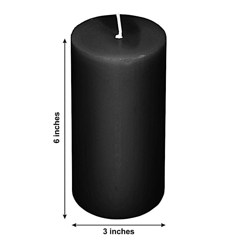 6 Dripless 3x6 in Round Unscented Pillar Candles