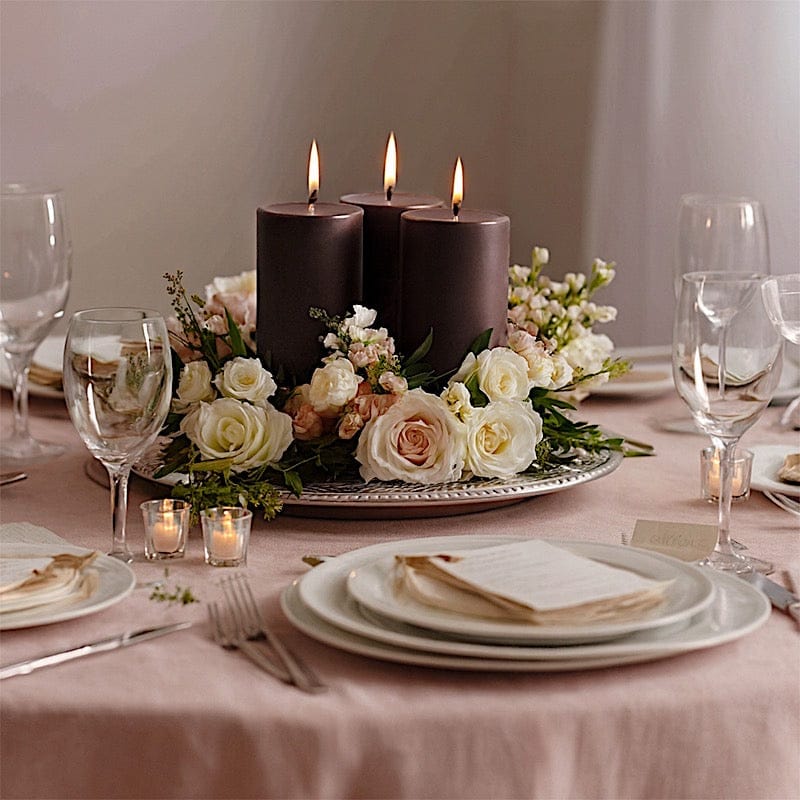 6 Dripless 3x6 in Round Unscented Pillar Candles