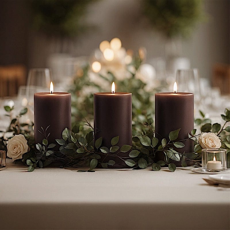 6 Dripless 3x6 in Round Unscented Pillar Candles