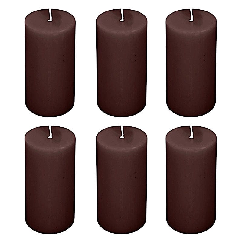 6 Dripless 3x6 in Round Unscented Pillar Candles