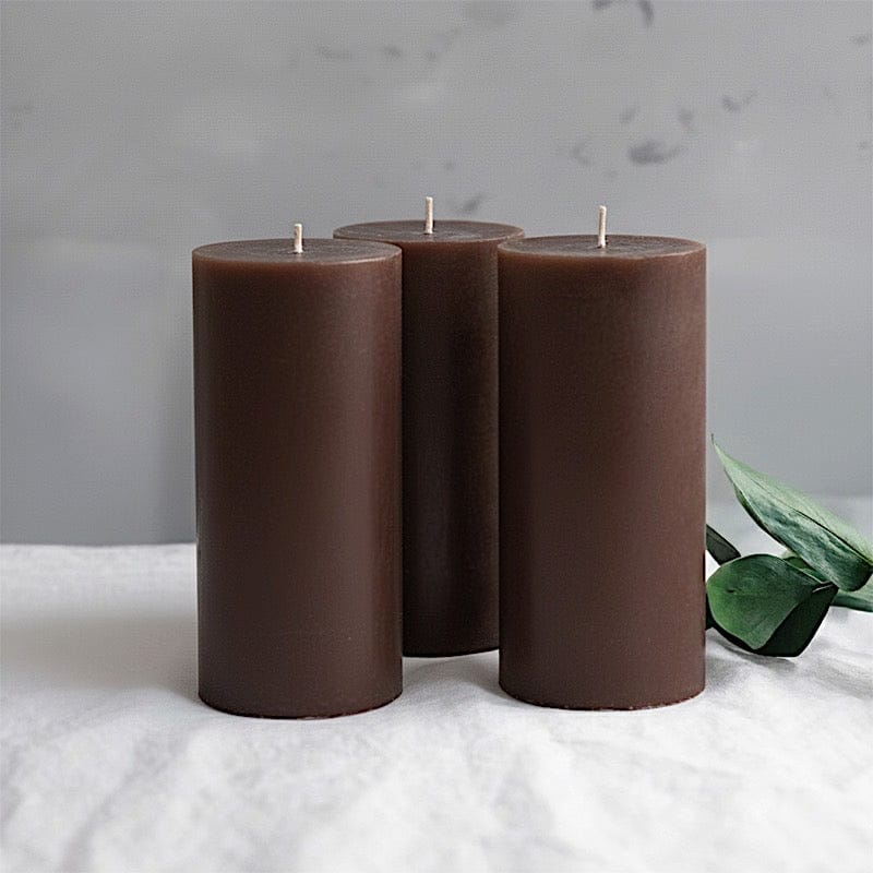 6 Dripless 3x6 in Round Unscented Pillar Candles