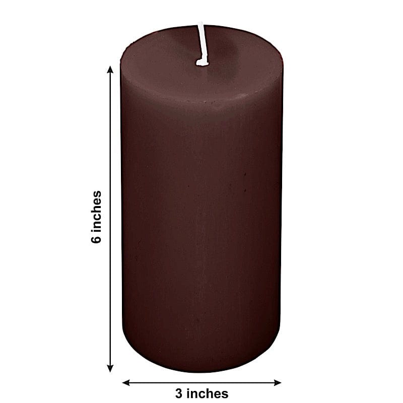 6 Dripless 3x6 in Round Unscented Pillar Candles