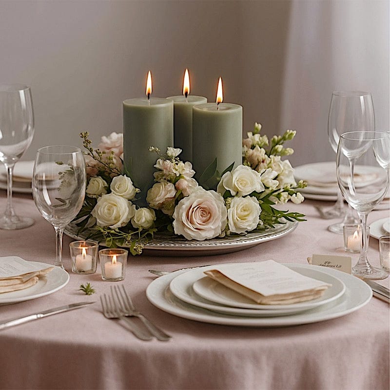 6 Dripless 3x6 in Round Unscented Pillar Candles