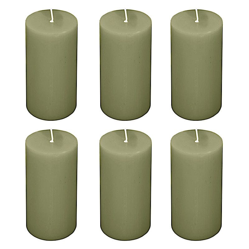 6 Dripless 3x6 in Round Unscented Pillar Candles