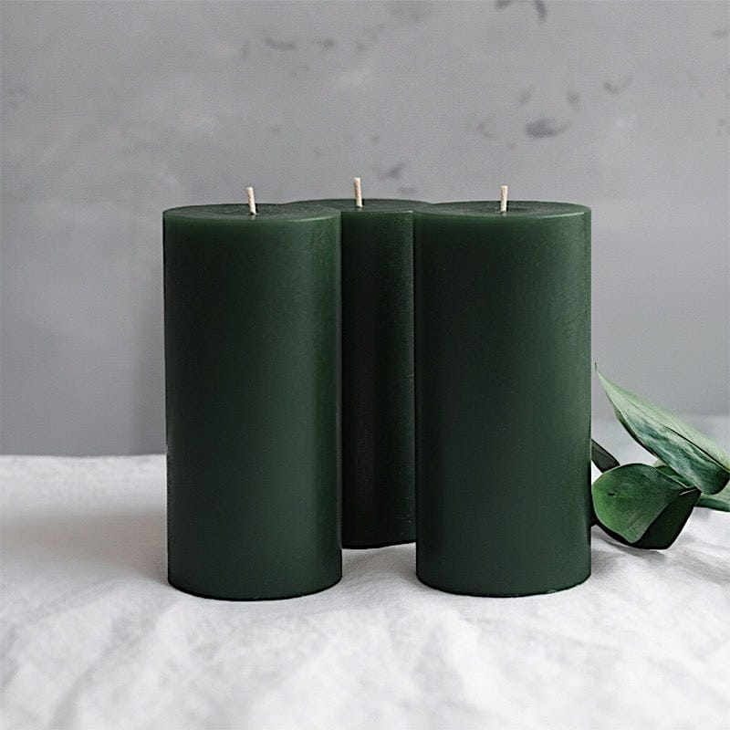 6 Dripless 3x6 in Round Unscented Pillar Candles