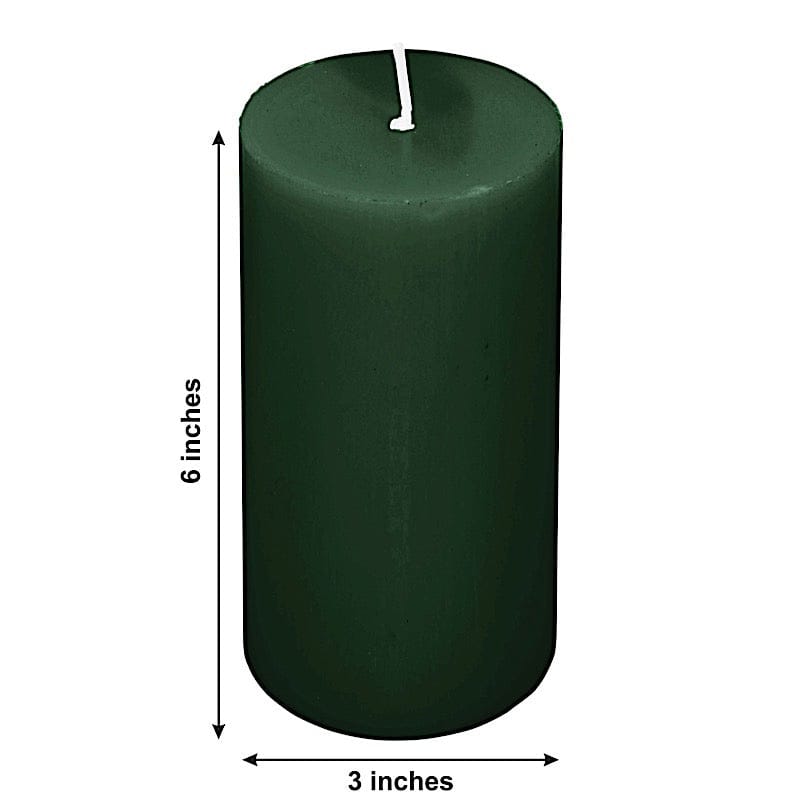 6 Dripless 3x6 in Round Unscented Pillar Candles