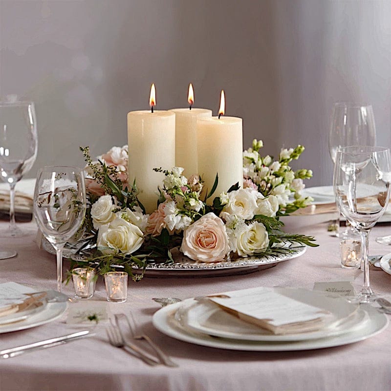 6 Dripless 3x6 in Round Unscented Pillar Candles