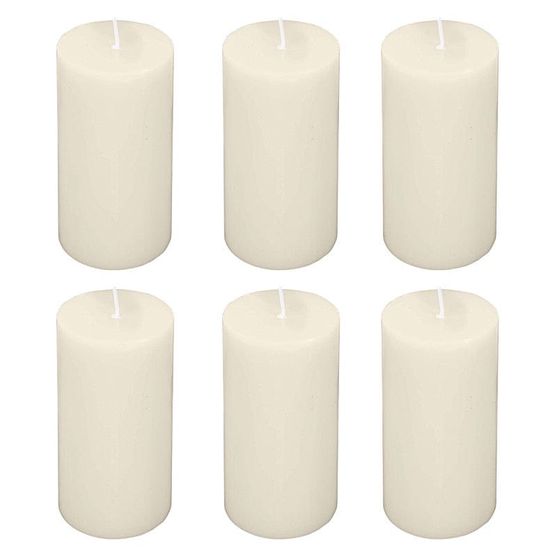 6 Dripless 3x6 in Round Unscented Pillar Candles