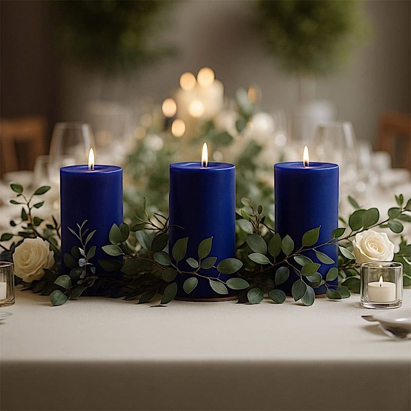 6 Dripless 3x6 in Round Unscented Pillar Candles