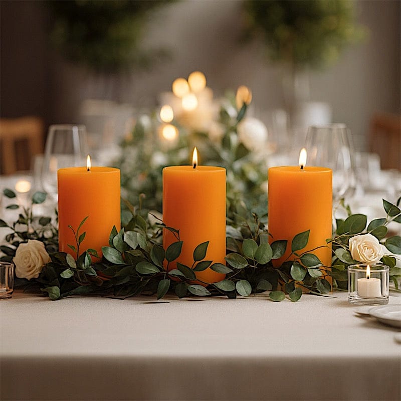 6 Dripless 3x6 in Round Unscented Pillar Candles