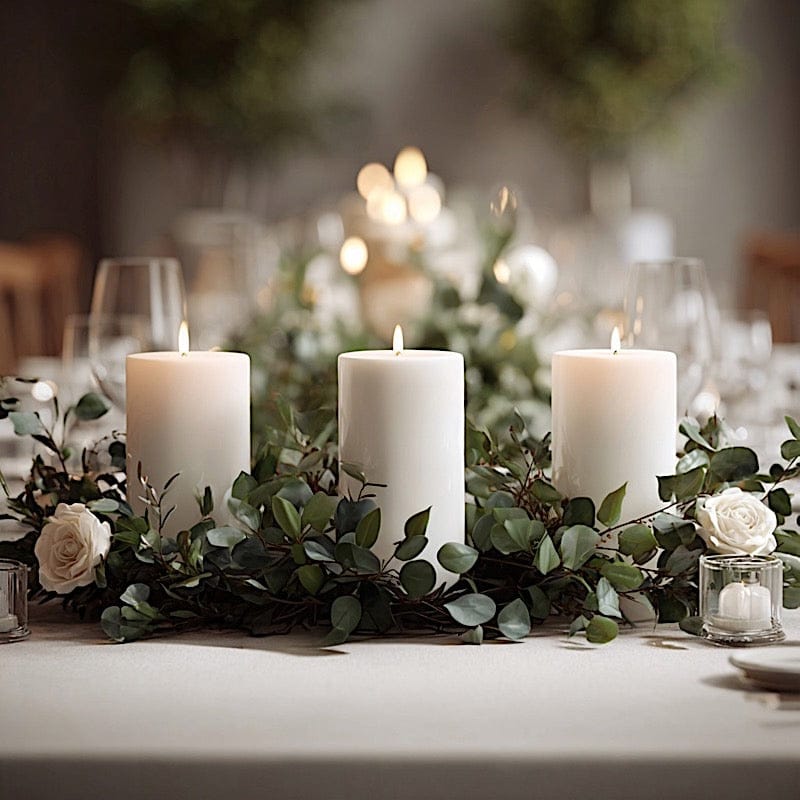 6 Dripless 3x6 in Round Unscented Pillar Candles