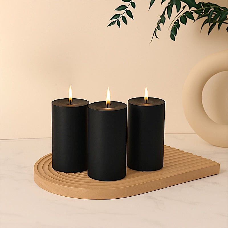 6 Dripless 3x6 in Round Unscented Pillar Candles
