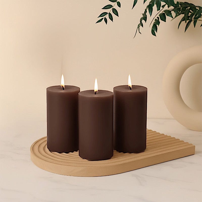 6 Dripless 3x6 in Round Unscented Pillar Candles