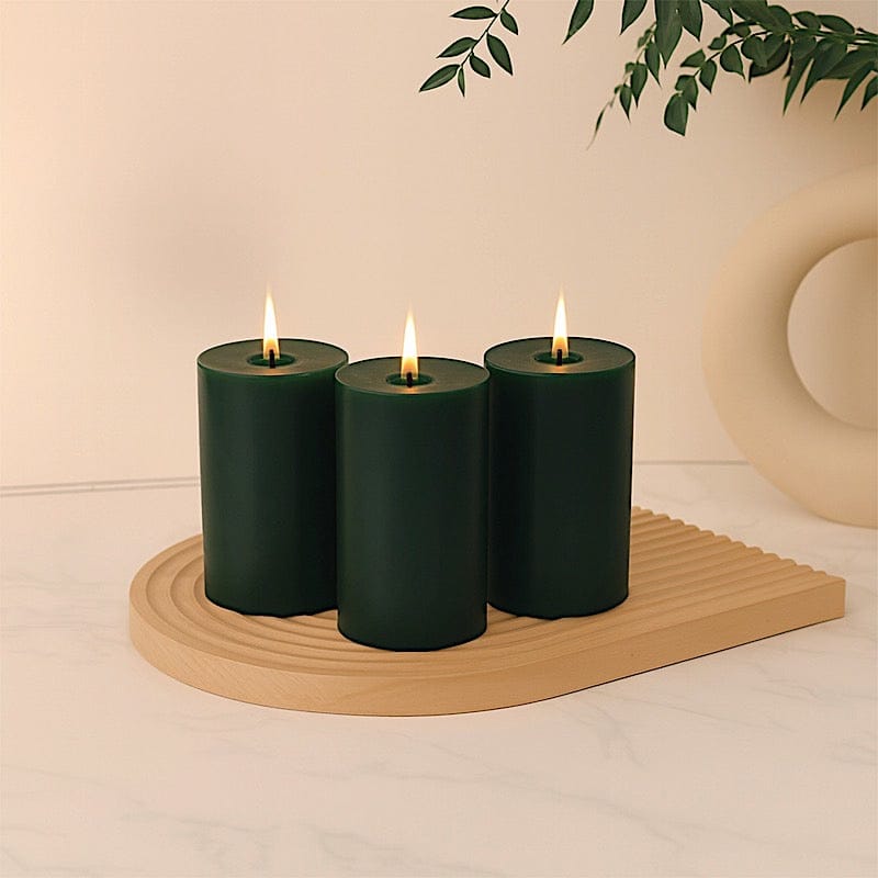 6 Dripless 3x6 in Round Unscented Pillar Candles