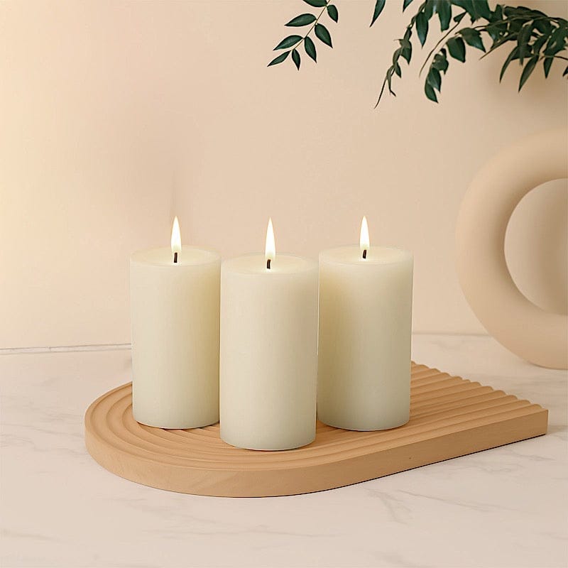 6 Dripless 3x6 in Round Unscented Pillar Candles