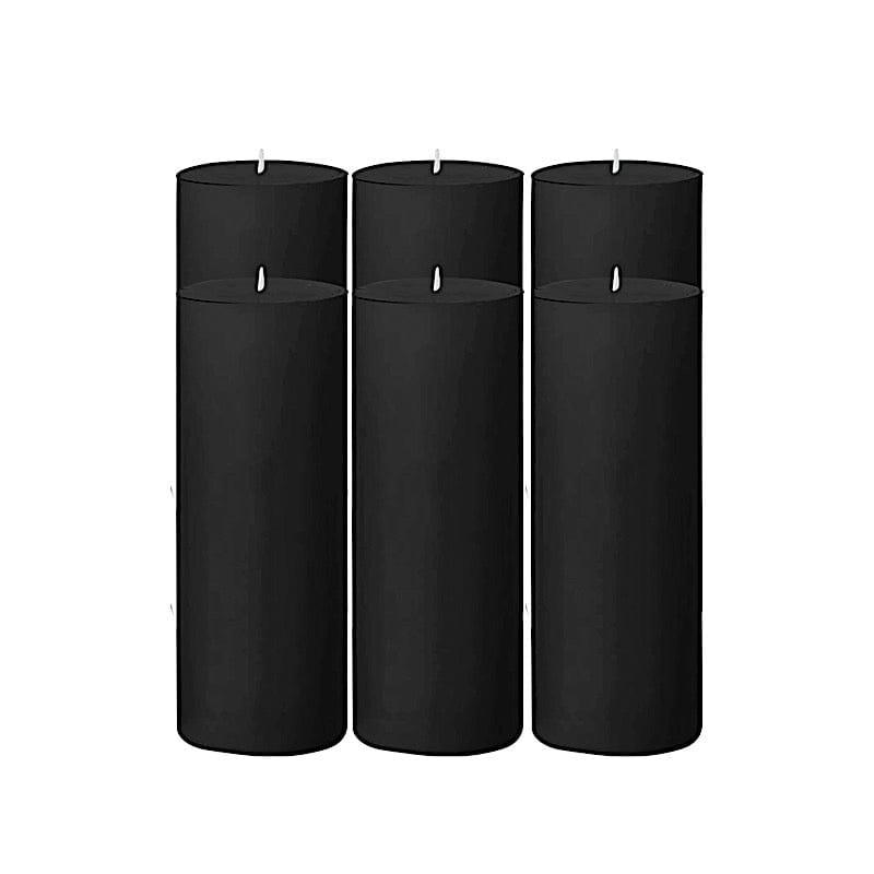 6 Dripless 3x9 in Round Unscented Pillar Candles