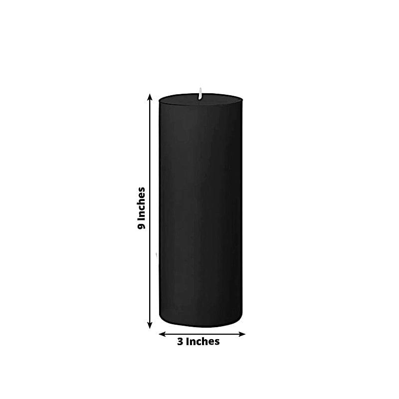 6 Dripless 3x9 in Round Unscented Pillar Candles