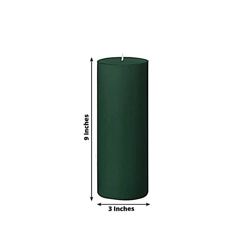 6 Dripless 3x9 in Round Unscented Pillar Candles